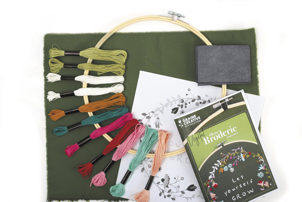 DIY Borduurset – Let Yourself Grow met bloemenpatroon