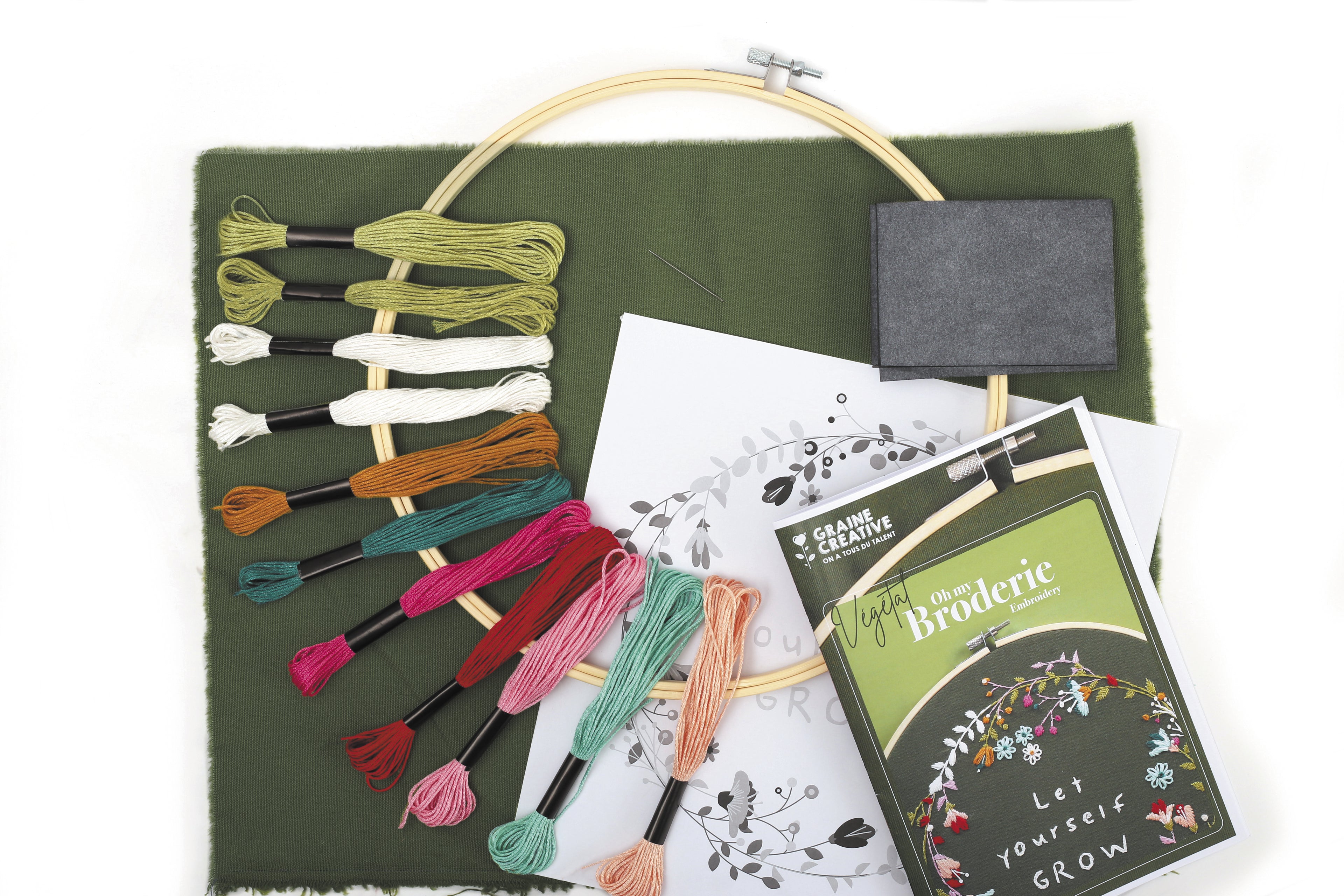 DIY Borduurset – Let Yourself Grow met bloemenpatroon