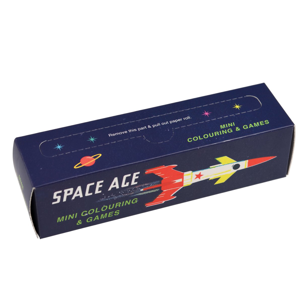 Mini kleurplaten- en spelletjesrol - Space Age
