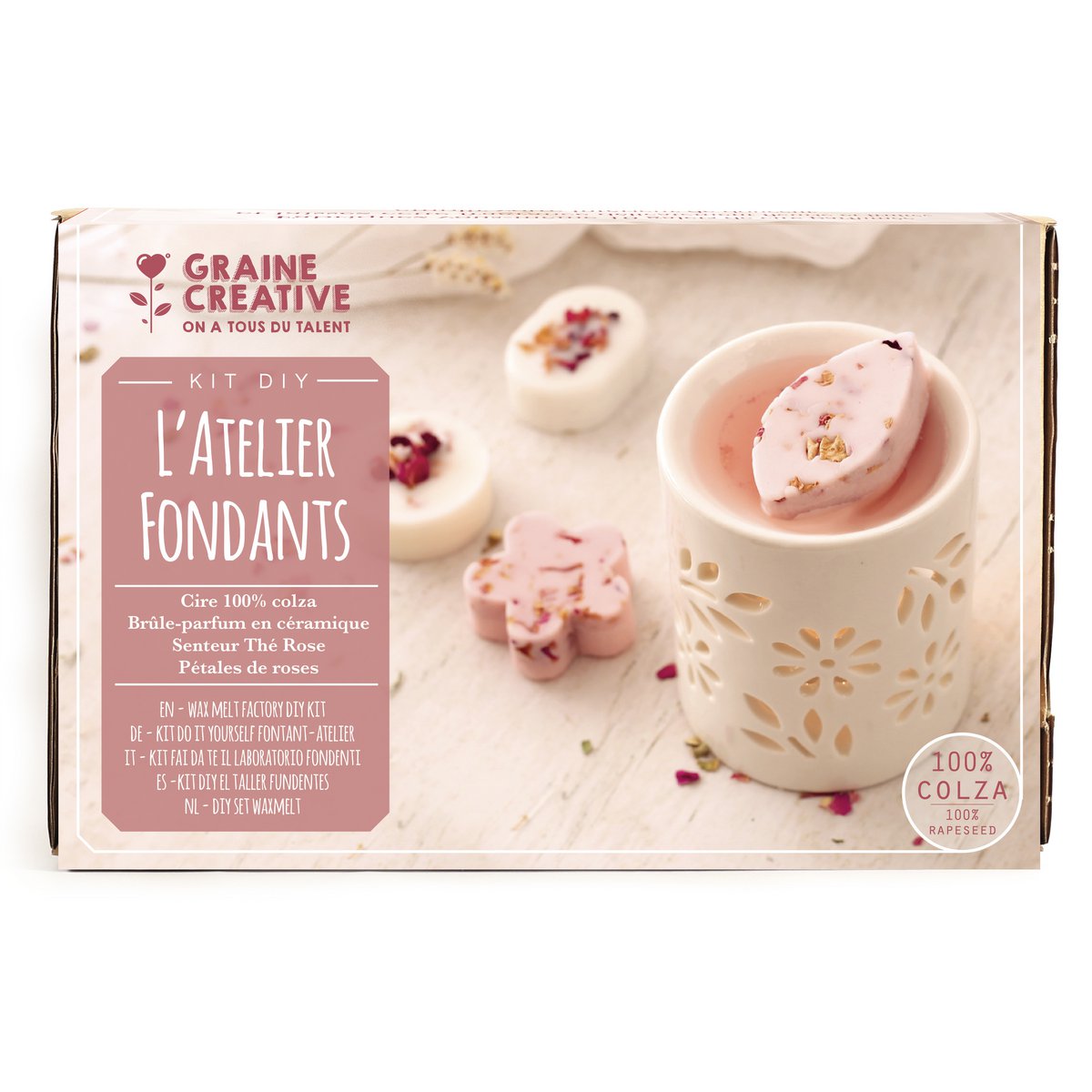 Waxmelts DIY Kit – Met bloemengeur & rozenblaadjes