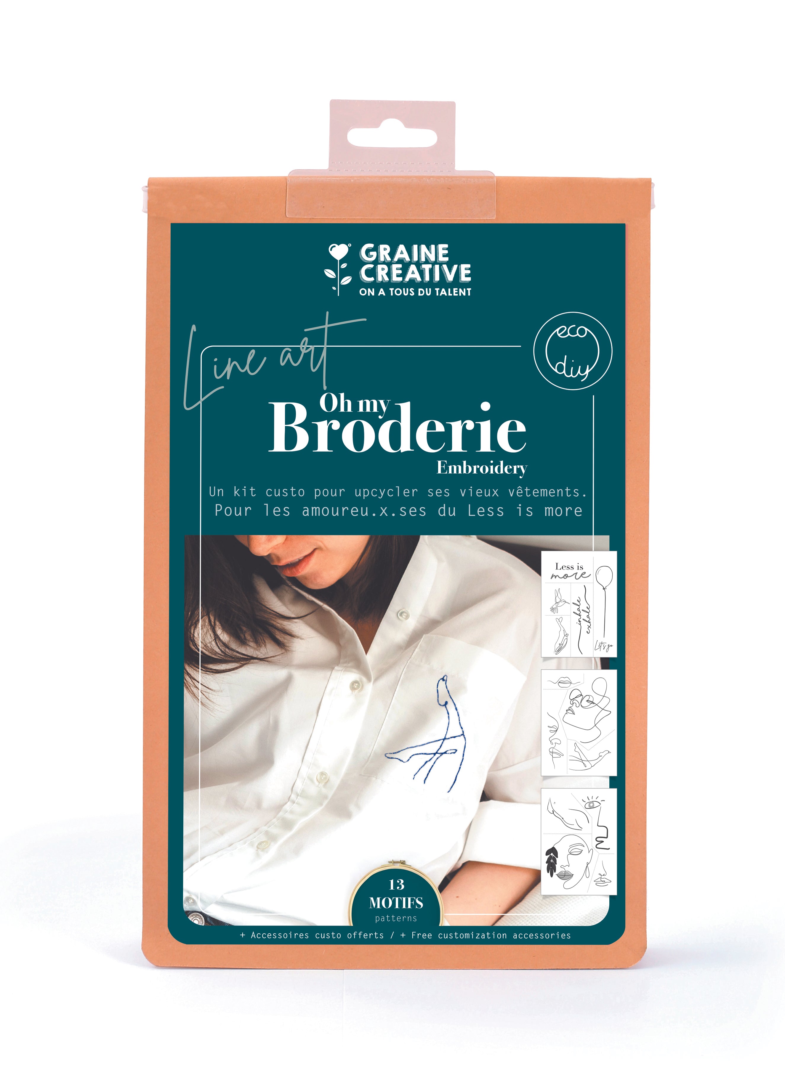 Line Art Borduurkit – Personaliseer je Outfit (incl. magisch papier)