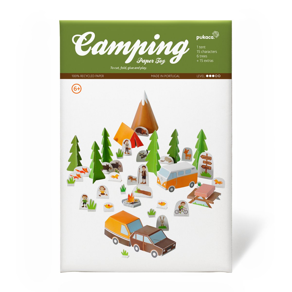 Camping - Duurzaam Papieren Speelset