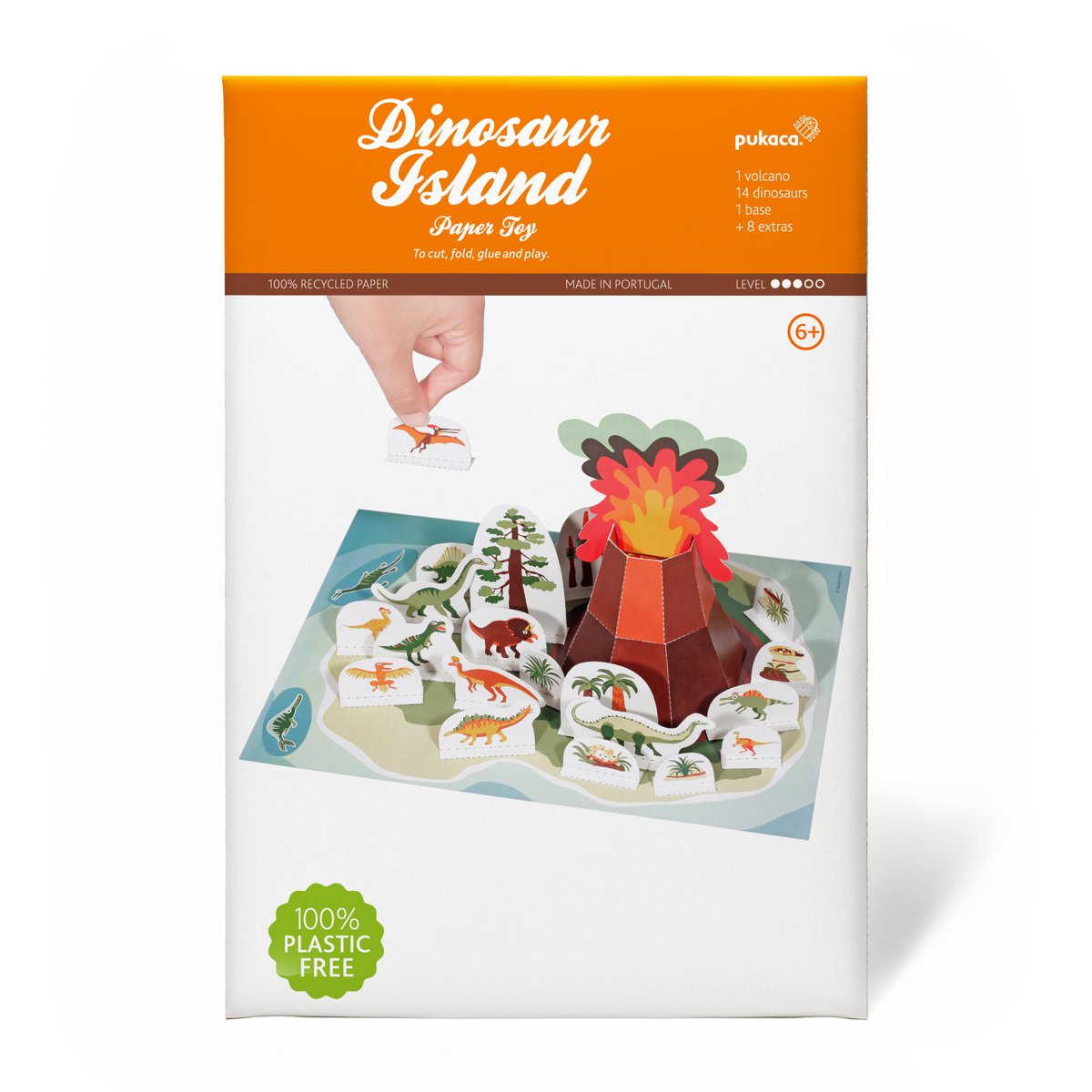 Dinosauruseiland  - Duurzaam Papieren Speelset