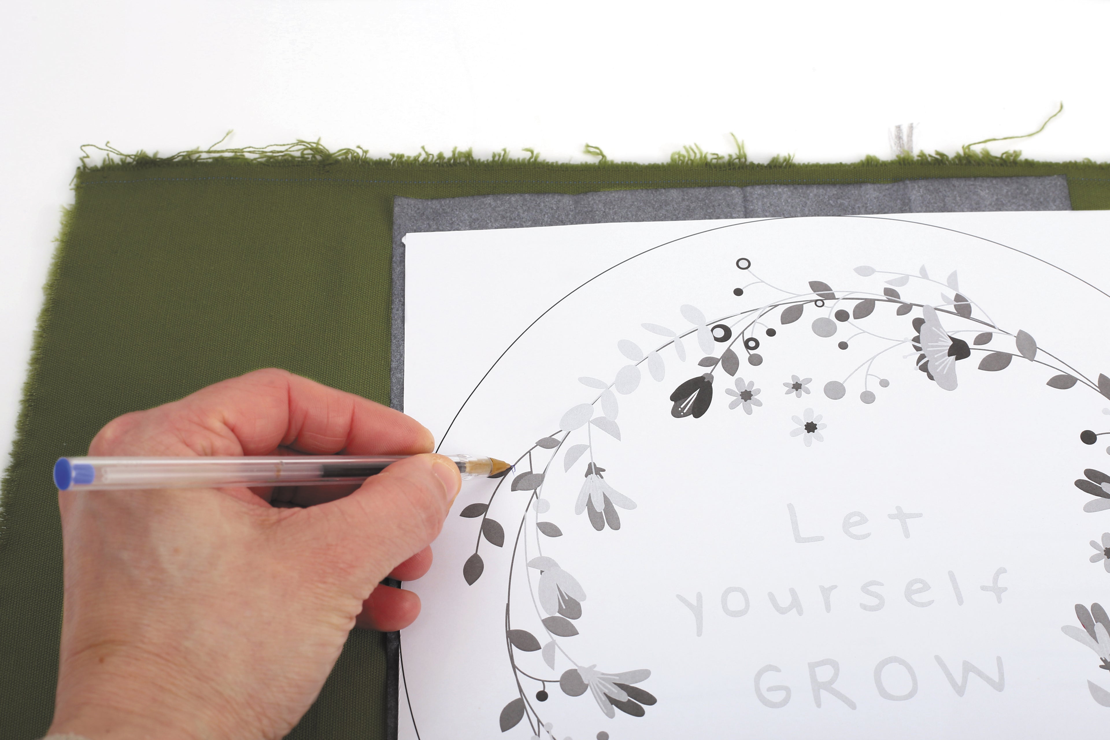 DIY Borduurset – Let Yourself Grow met bloemenpatroon
