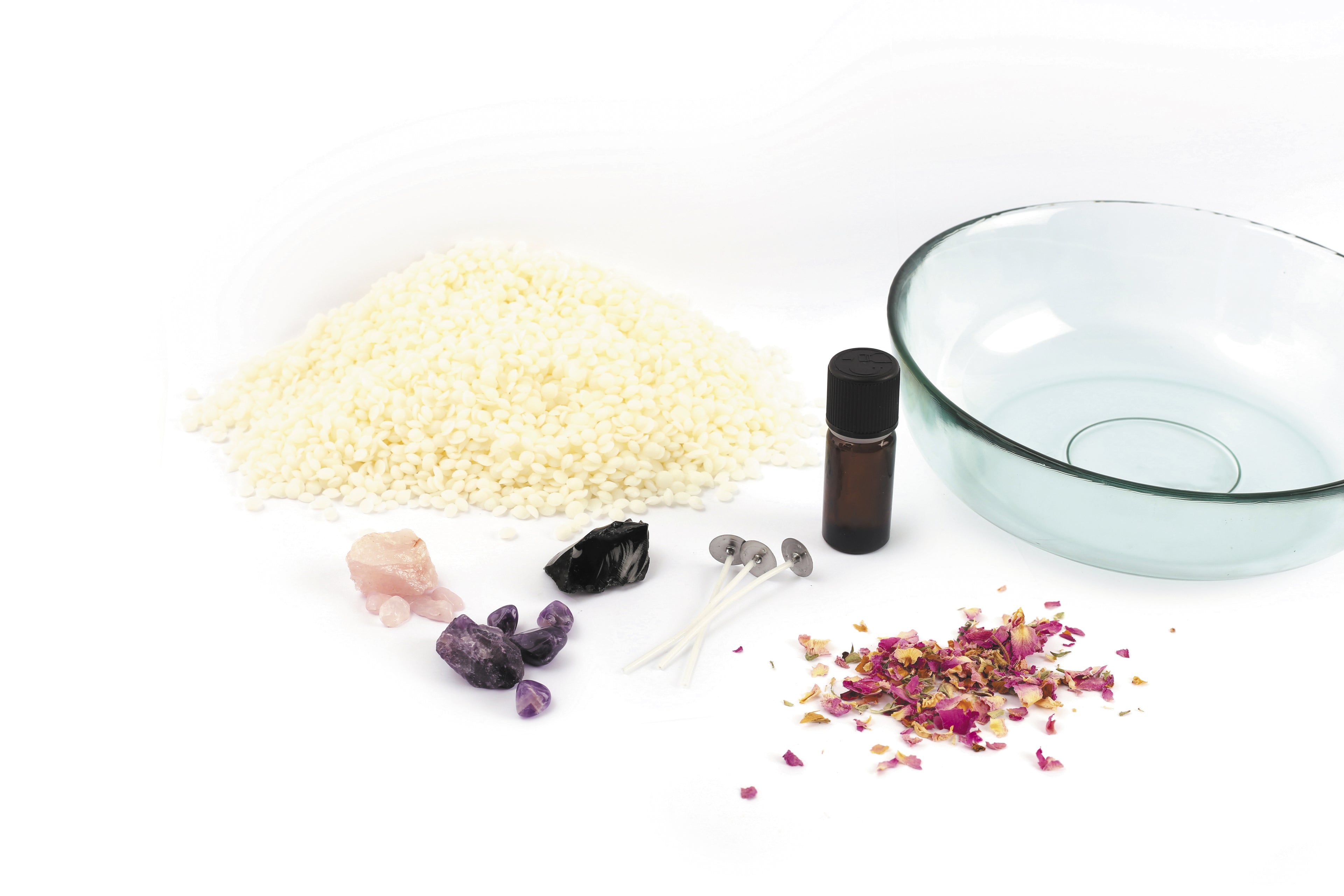 Kristaltherapie Kaarsen Kit – Maak je eigen wellnesskaars