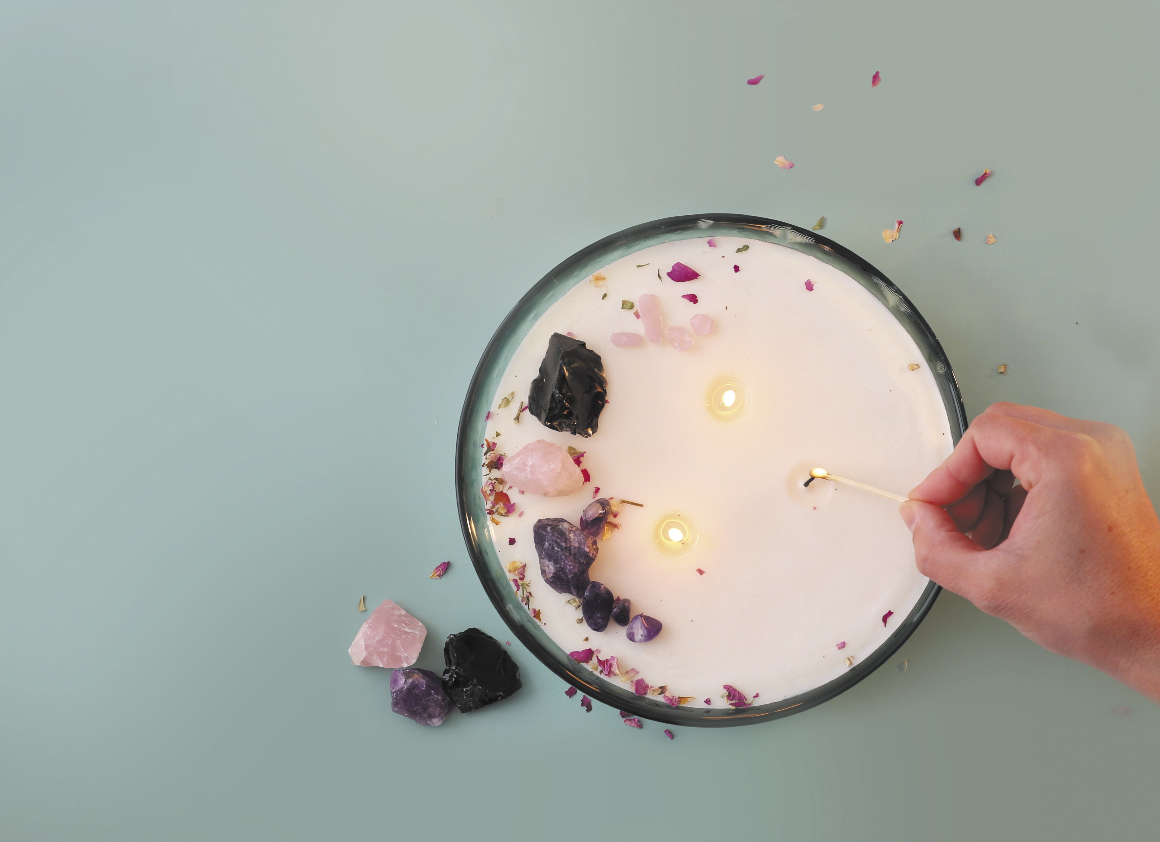 Kristaltherapie Kaarsen Kit – Maak je eigen wellnesskaars