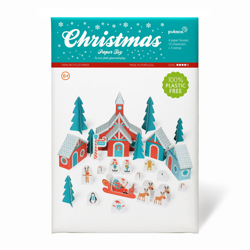 Kerstdorp - Duurzaam Papieren Speelset