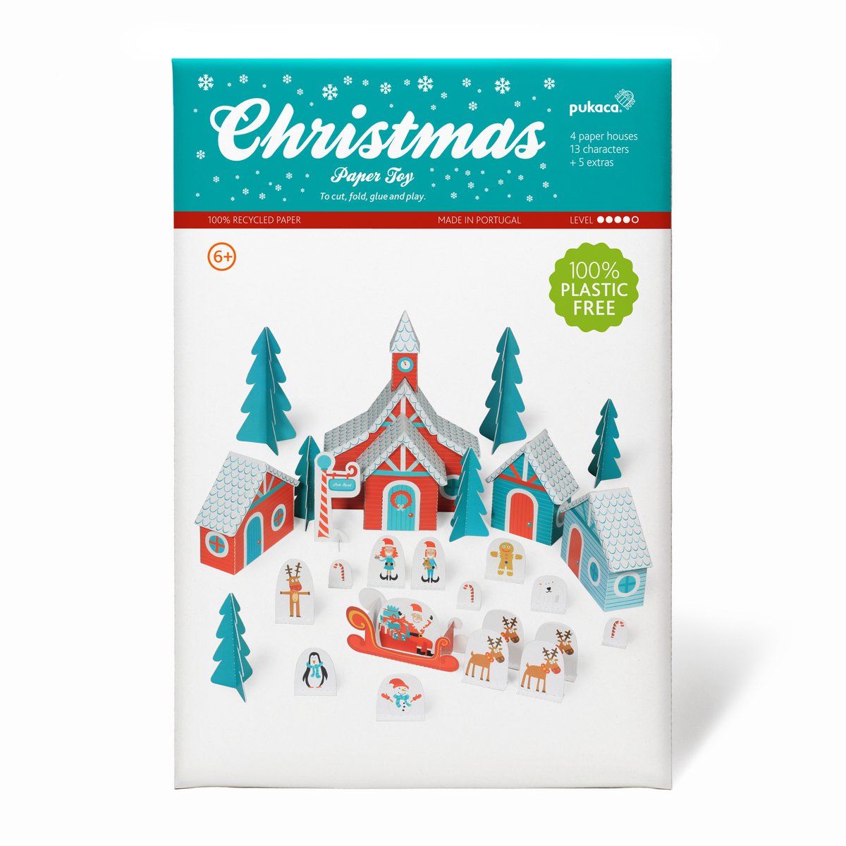 Kerstdorp - Duurzaam Papieren Speelset