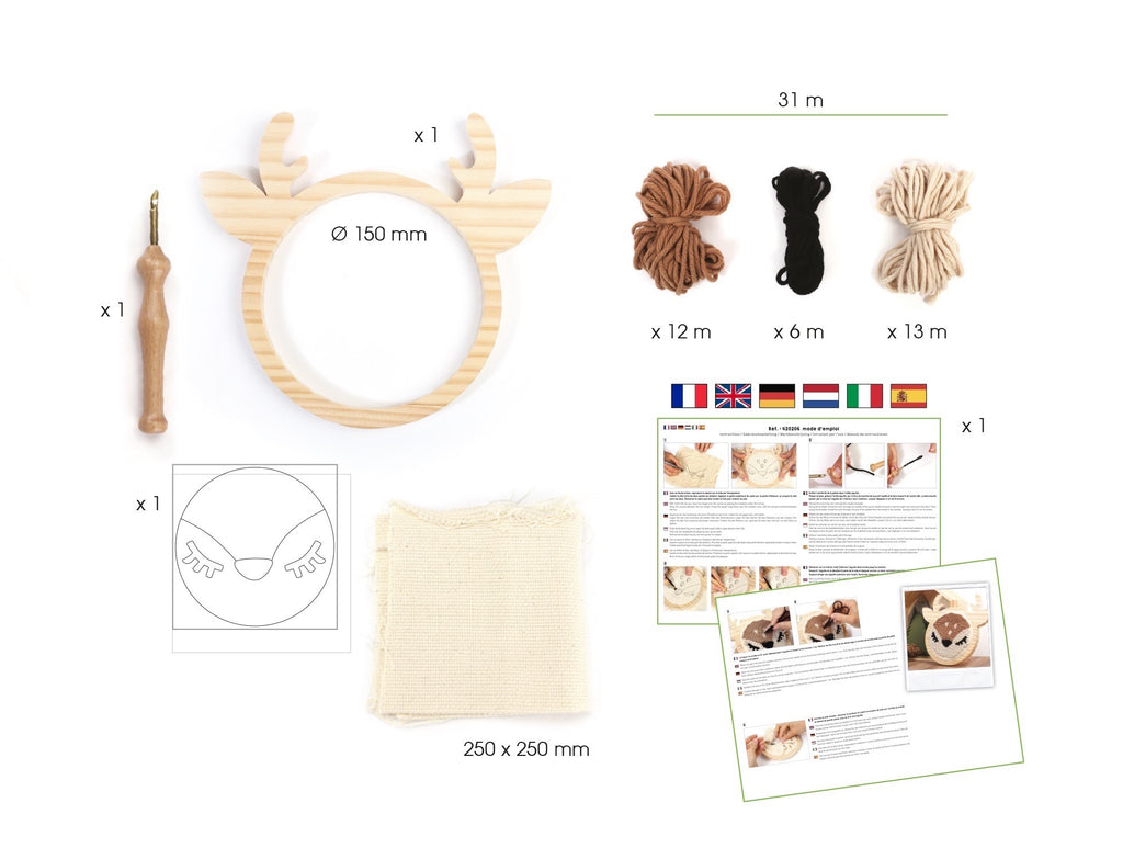 Creatieve Punch Needle Set – Hert voor aan de muur