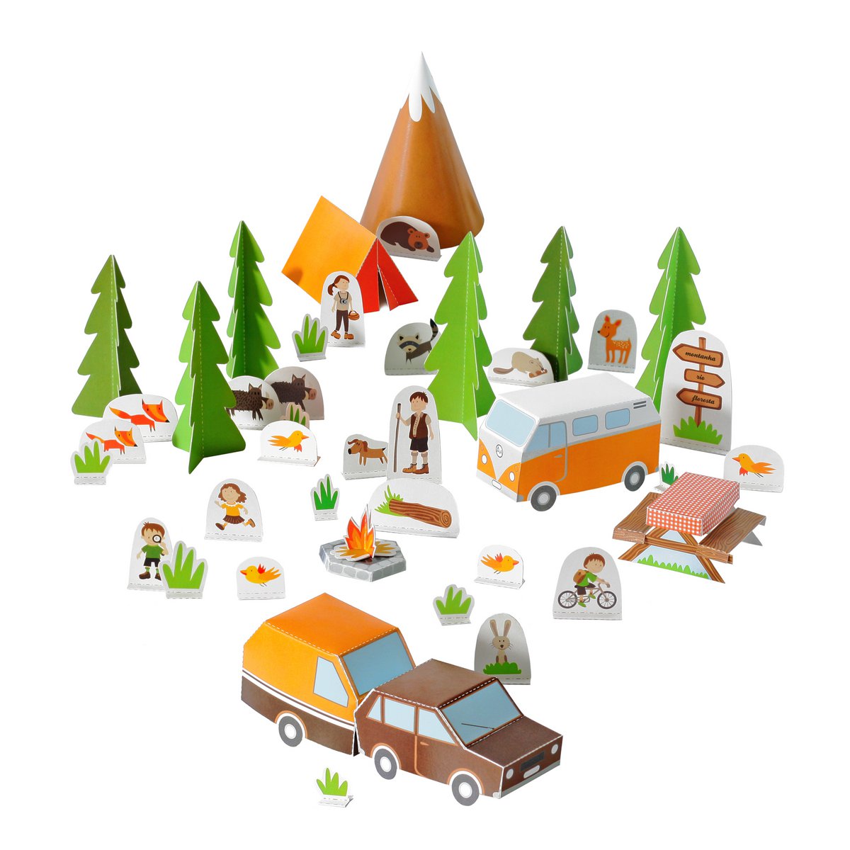 Camping - Duurzaam Papieren Speelset